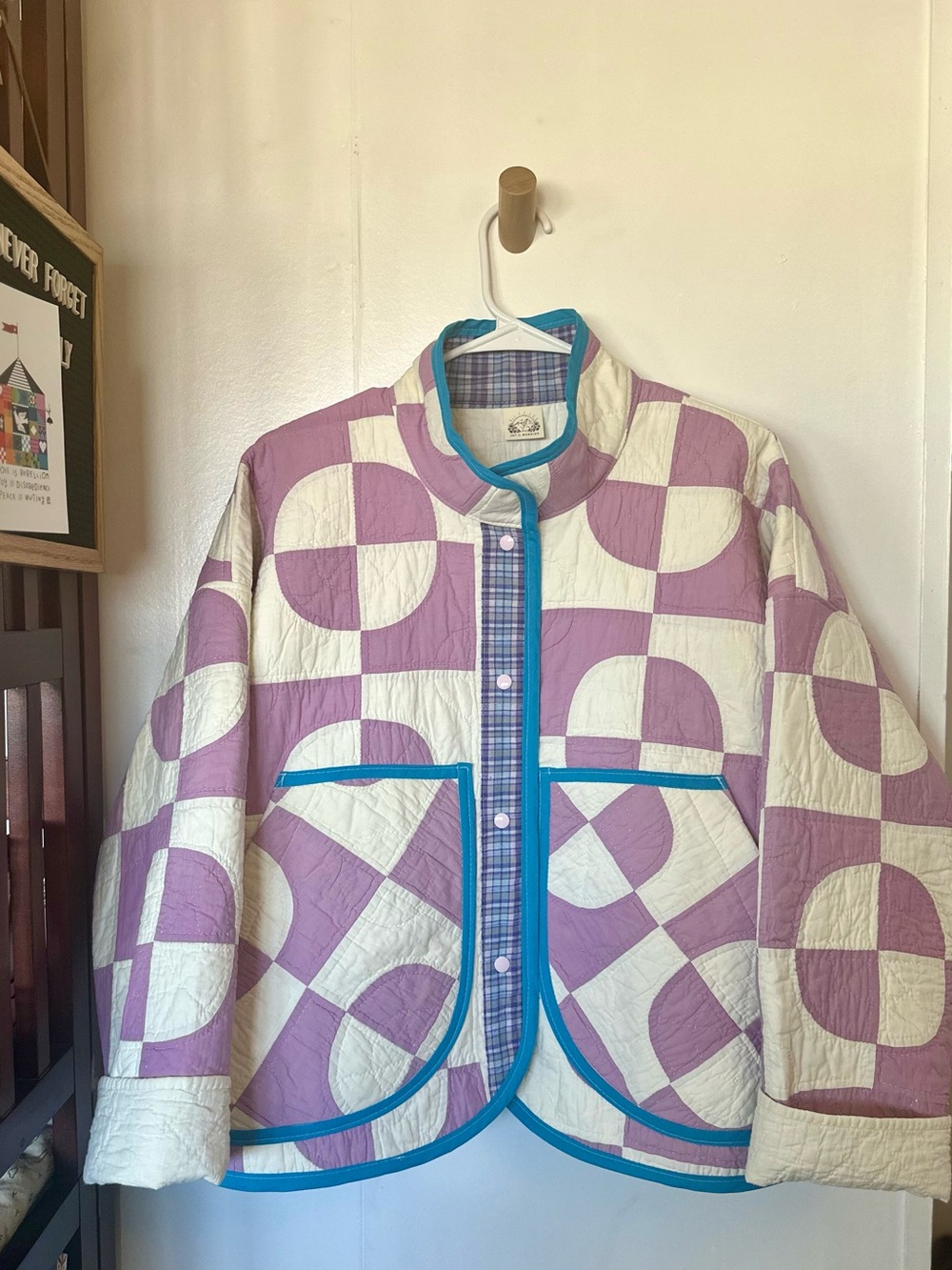 Antique Quilted Jacket, Upcyled, Handmade, One-of-a-Kind